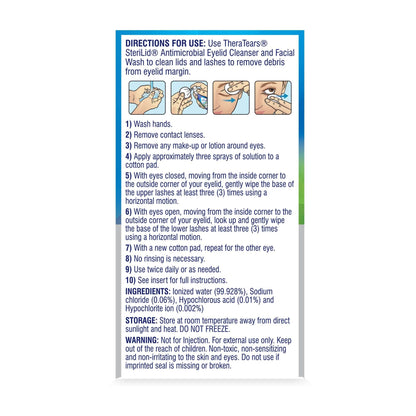 TheraTears SteriLid 2 fluid ounce bottle size comparison