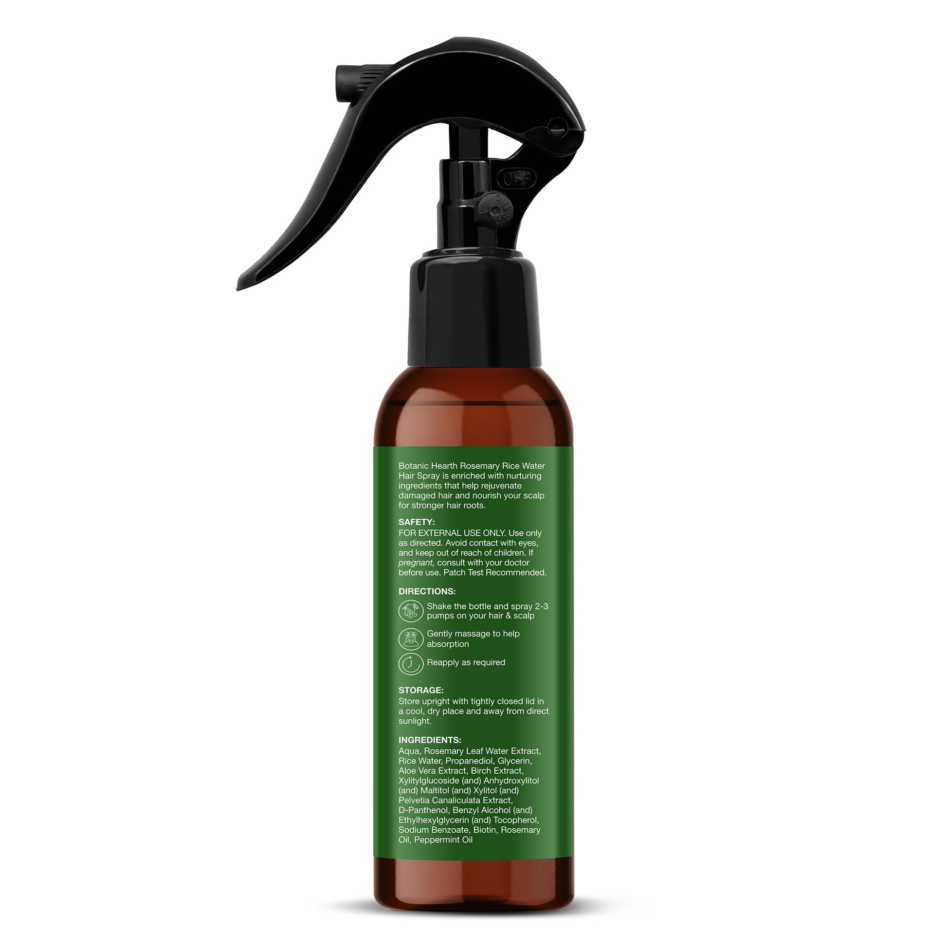 Natural ingredient highlights for Botanic Hearth hair spray