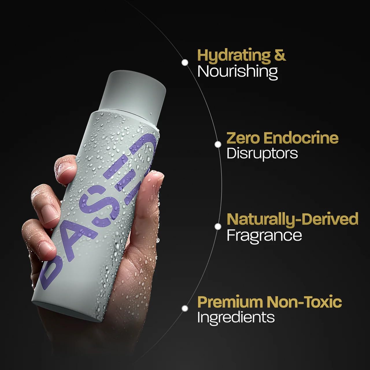 BASED BODYWORKS Hydrating Conditioner bottle detailing the clean coconut oil formula