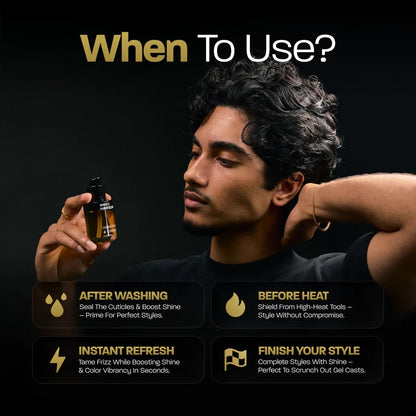 BASED BODYWORKS Hair Elixir thirty milliliters packaging detailing essential ingredients