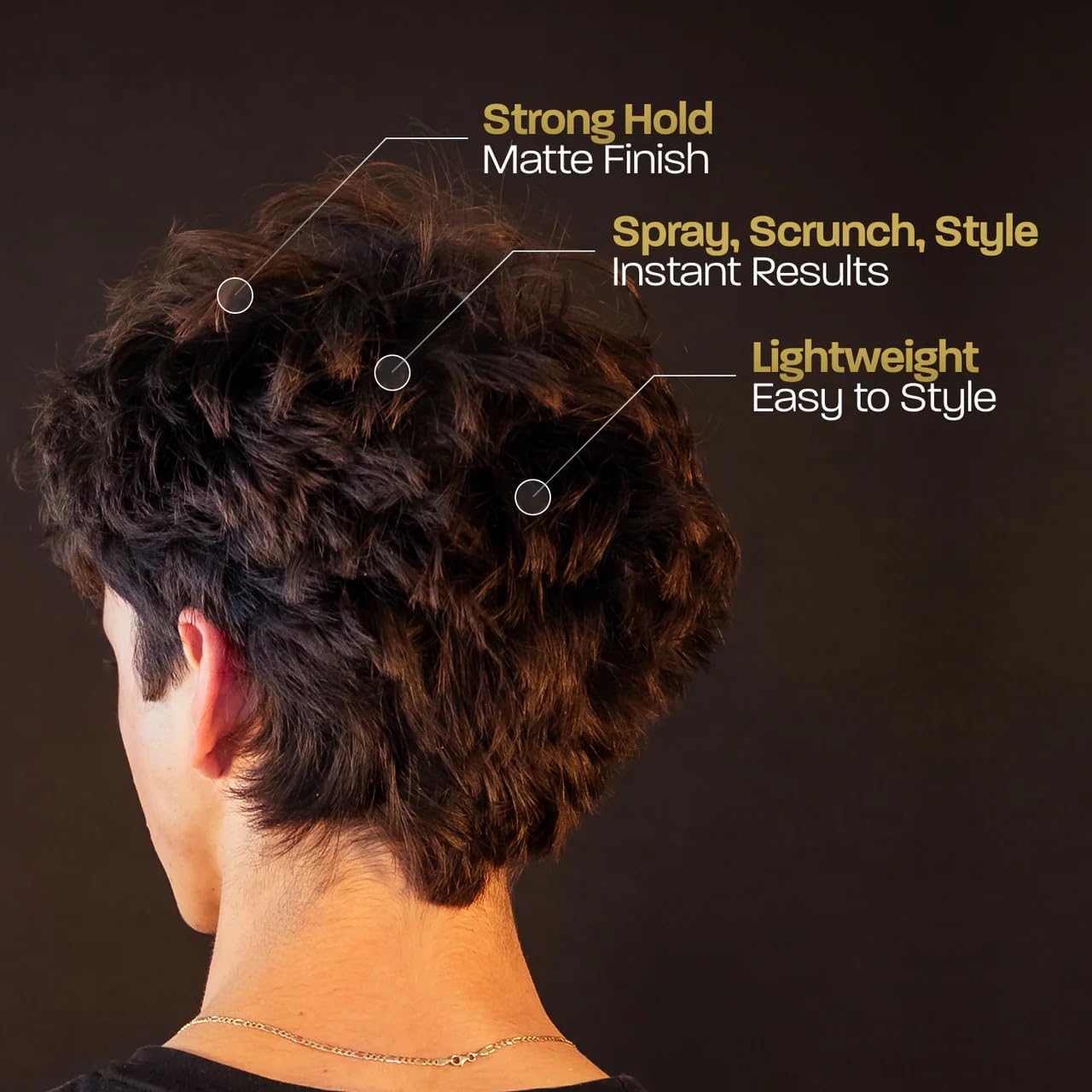 BASED BODYWORKS premium imported hair styling powder for men showing texturizing capabilities