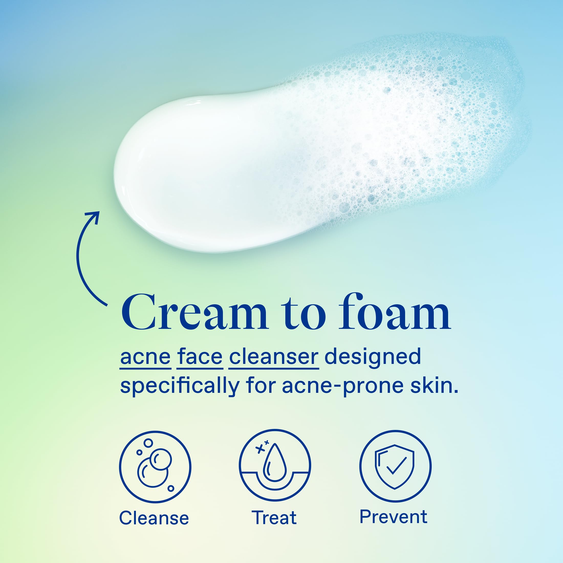 Differin daily deep cleanser tube placed upright highlighting the 5 ounce size label