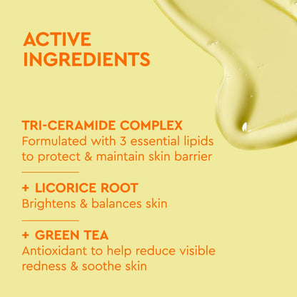 BYOMA Tri Ceramide Complex hydrating cleanser ingredient list close up