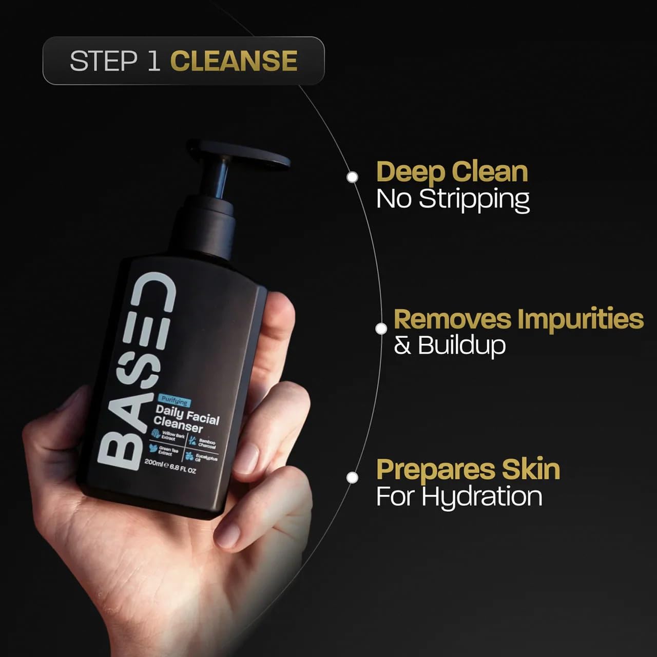 Hormone safe daily cleanser and non greasy facial moisturizer set for men