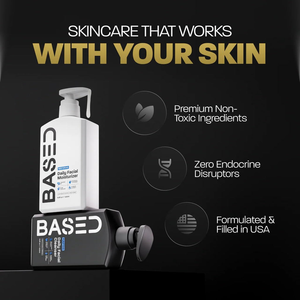 Based Bodyworks Daily Skincare Duo pump dispenser close up