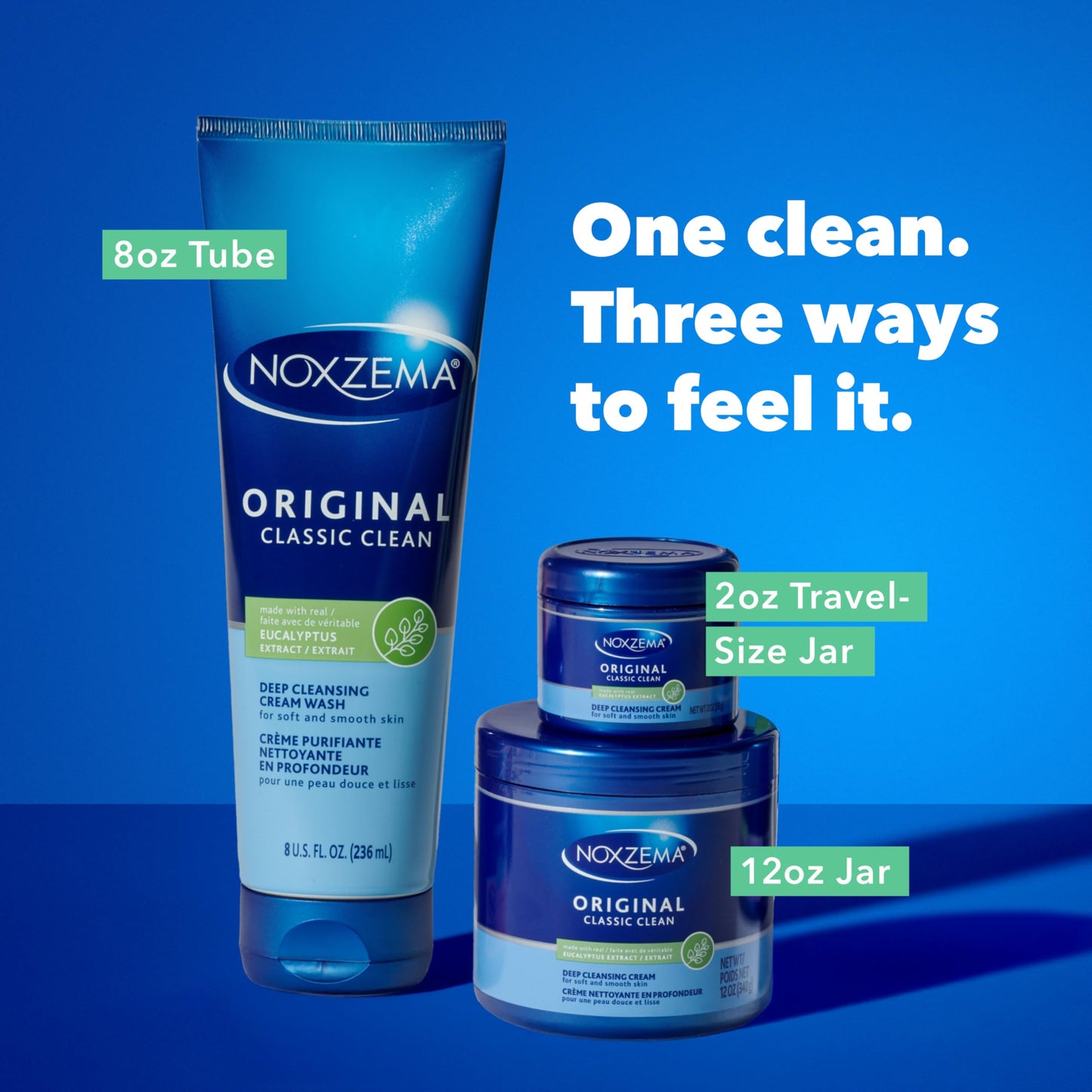Noxzema dermatologist tested label on deep cleansing cream jar