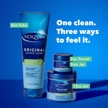 Noxzema dermatologist tested label on deep cleansing cream jar