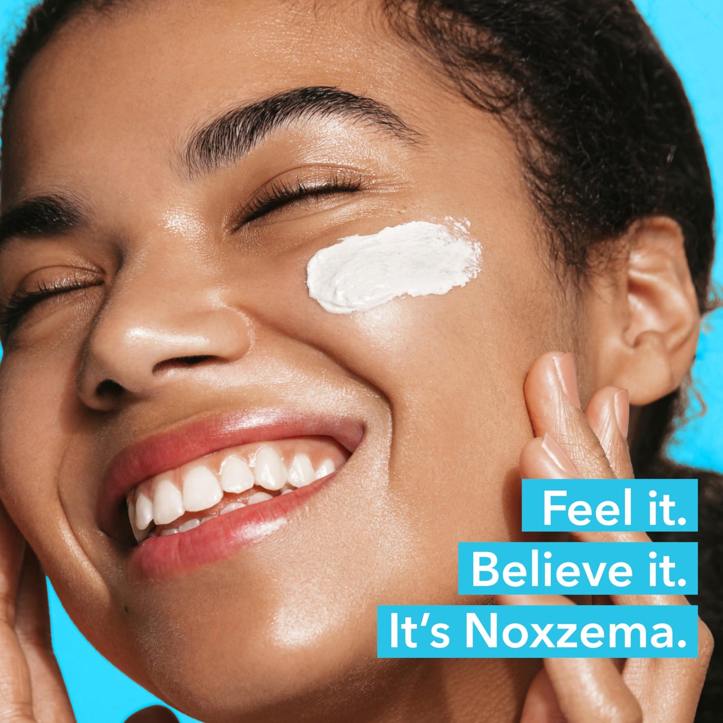 Noxzema deep cleansing cream application demo for skincare routine