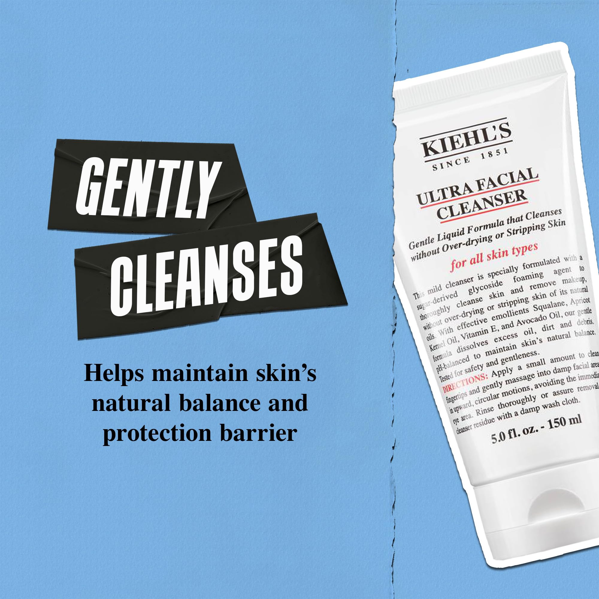 Kiehl's Ultra Facial Cleanser applied on hand