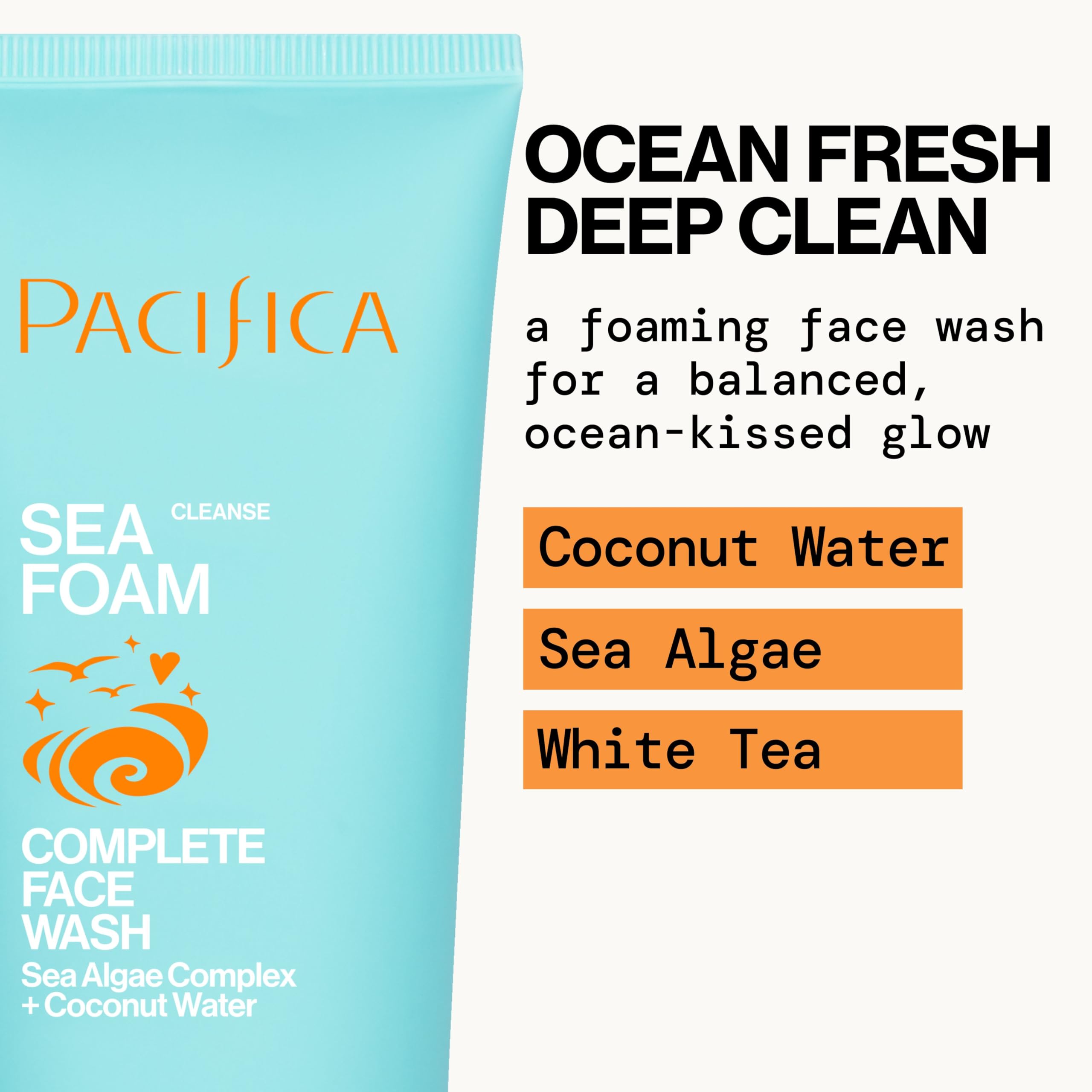 Pacifica Beauty foaming cleanser ingredients and vegan label