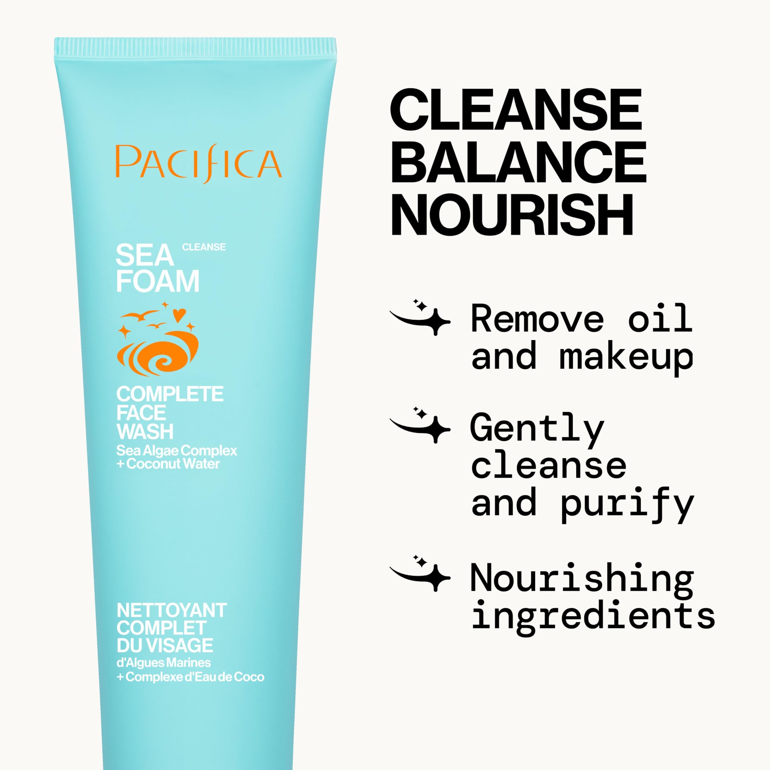 Texture of Pacifica Sea Foam natural face wash