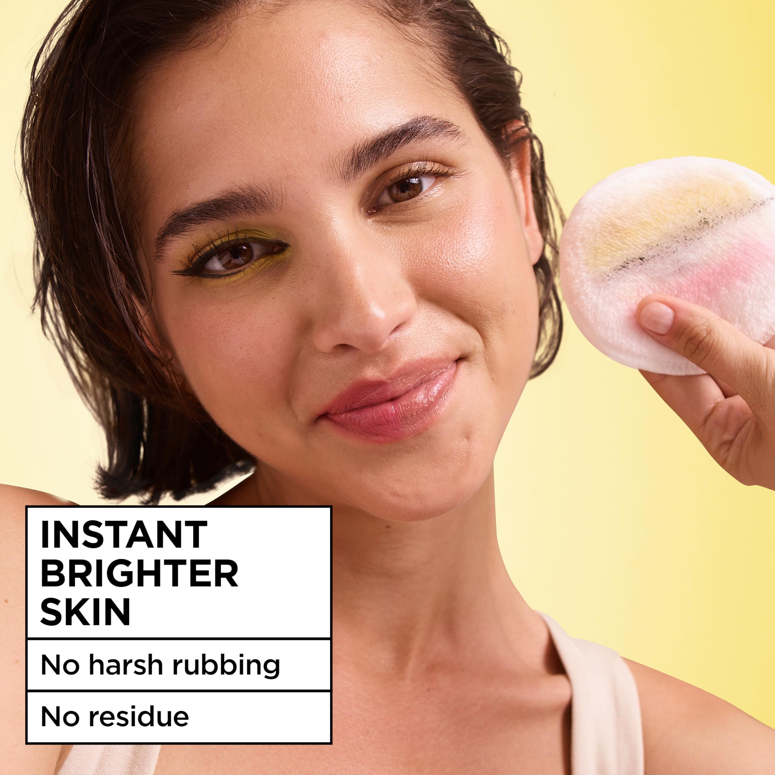 Garnier micellar water with cotton pad demonstration