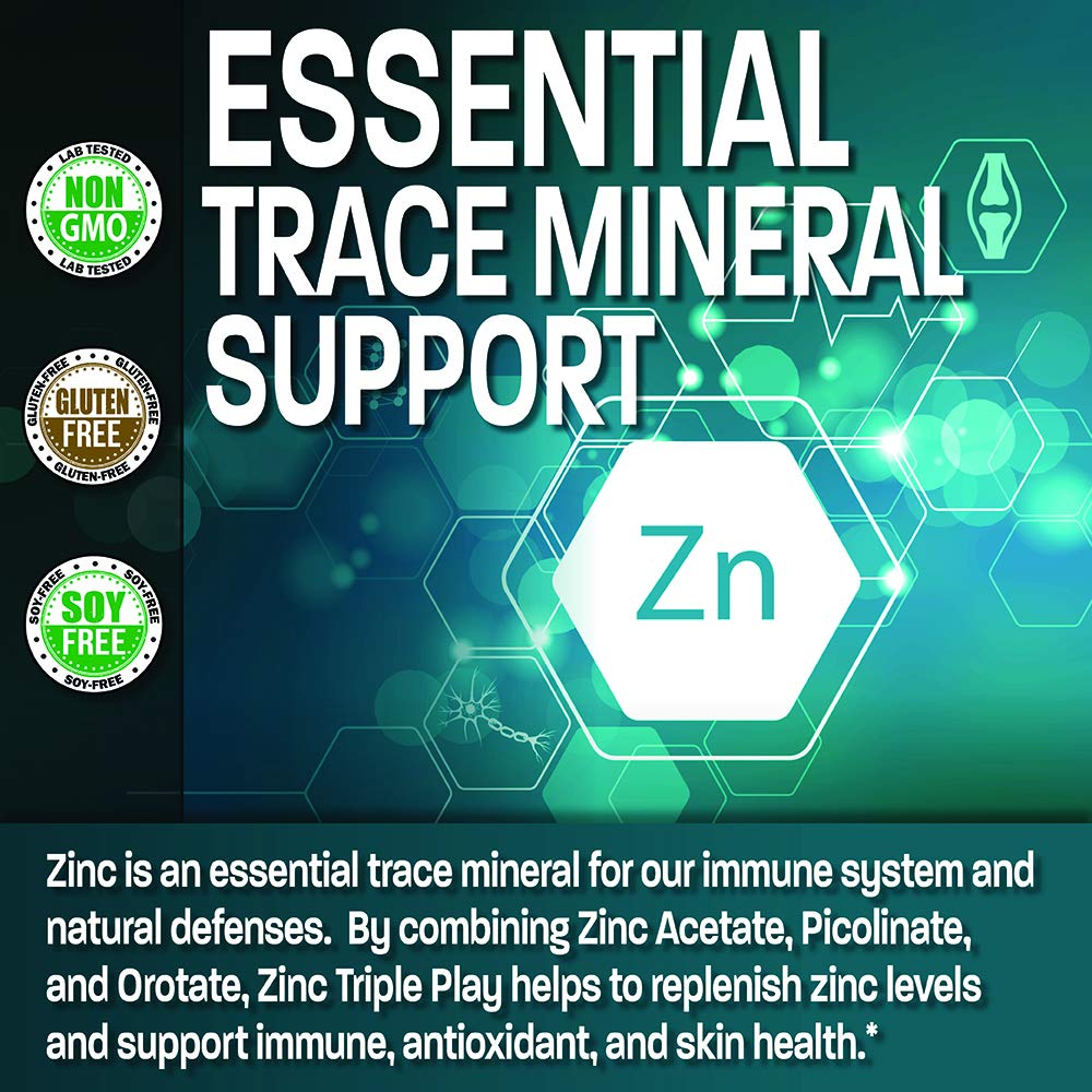 Close up image of Bronson Zinc 100 vegetarian capsules for wellness and antioxidant defense.