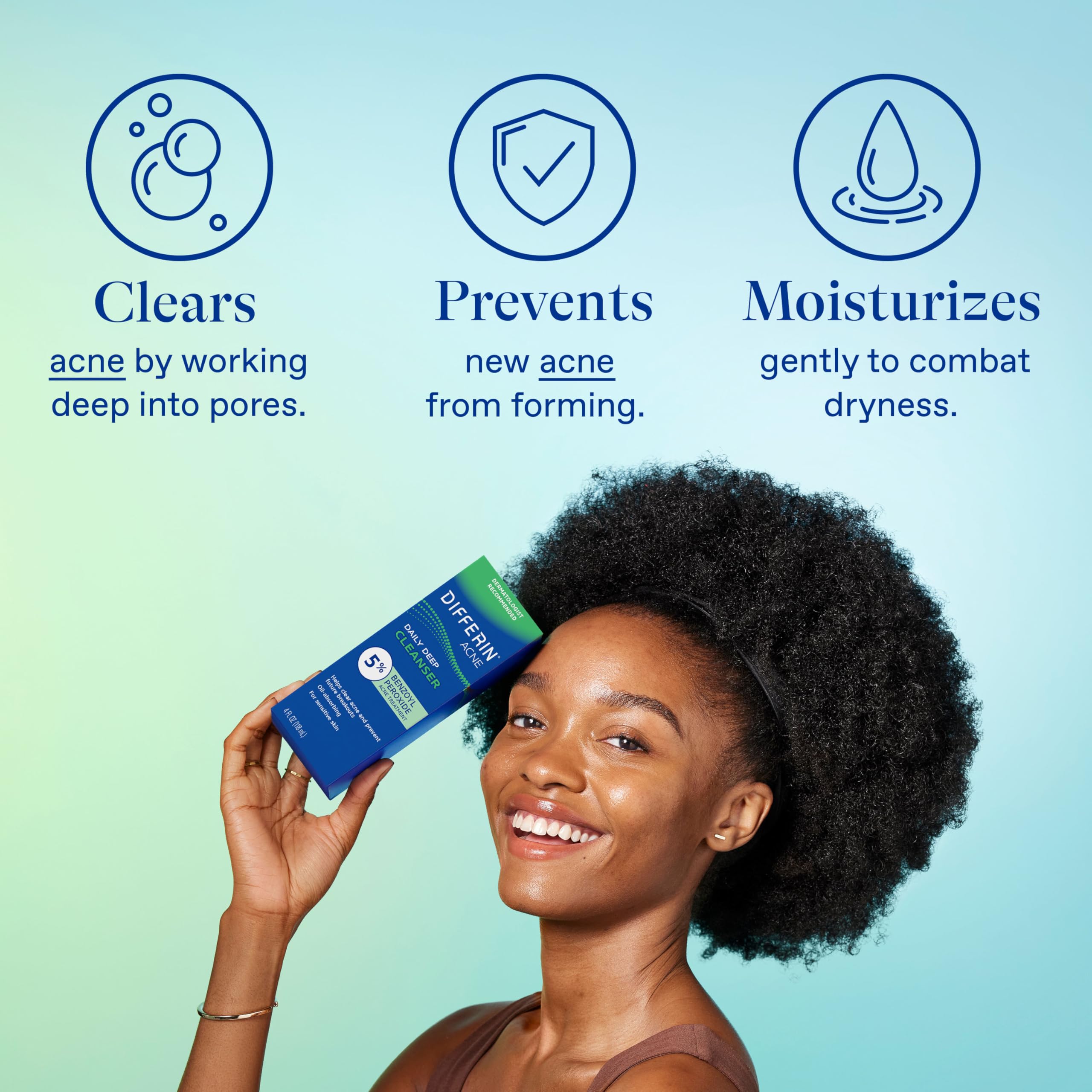 Differin dermatologist recommended deep cleanser for acne prone skin