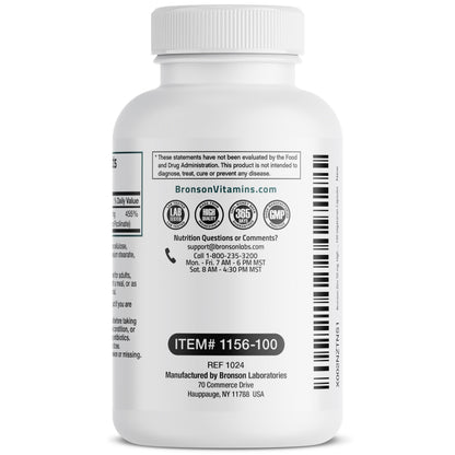 Close up view of Bronson zinc picolinate and oxide combination capsules