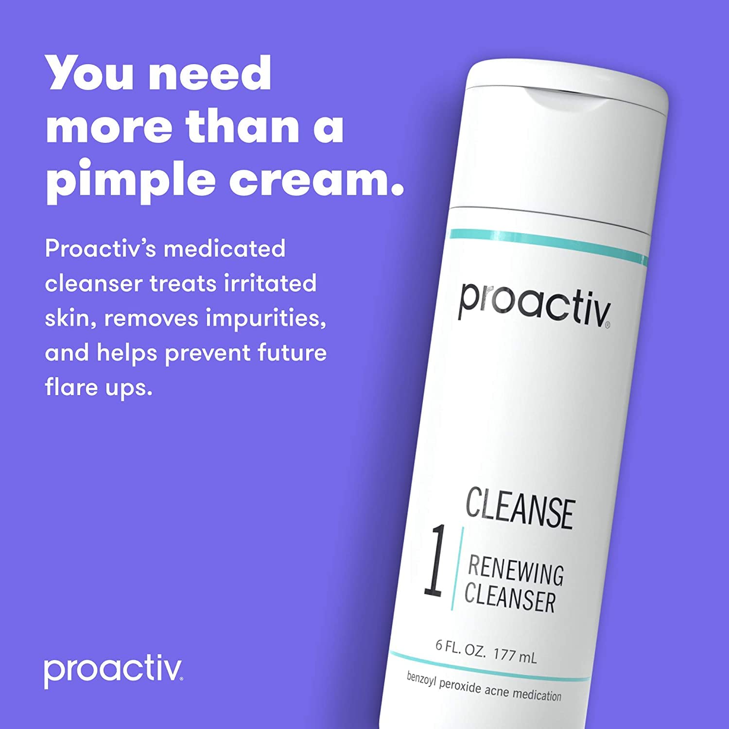 Proactiv Renewing Cleanser bottle held in hand for scale