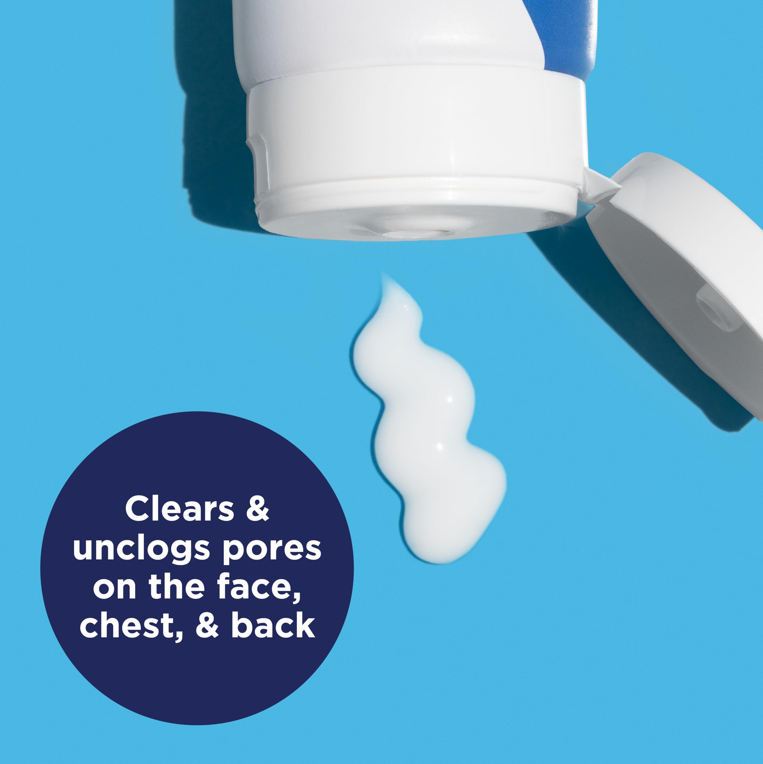 Back of PanOxyl antimicrobial acne creamy wash bottle with directions