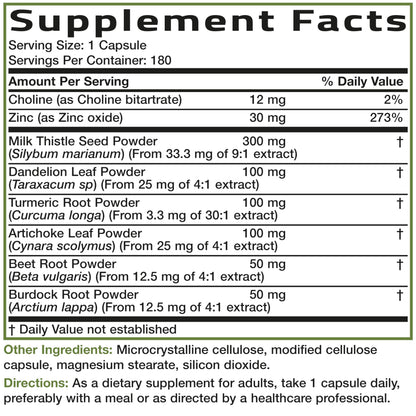 Bronson antioxidant rich liver cell protection supplement packaging graphics and safety seal.