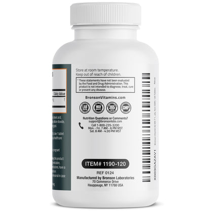 Bronson USA imported bioavailable Vitamin K2 supplement bottle instructions