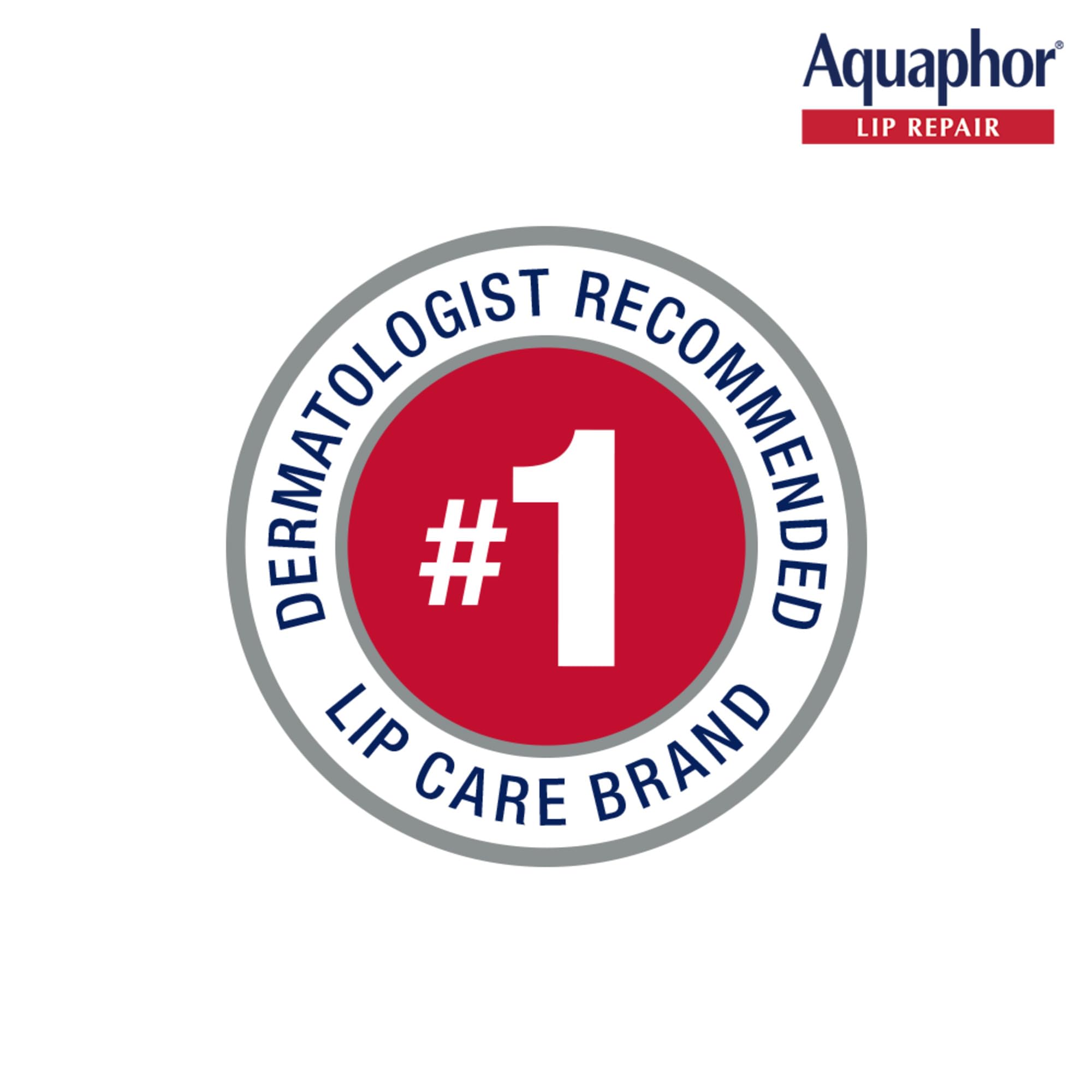 Back packaging of Aquaphor immediate relief lip care showing details.