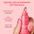 Berry flavored Laneige lip balm swatch texture view