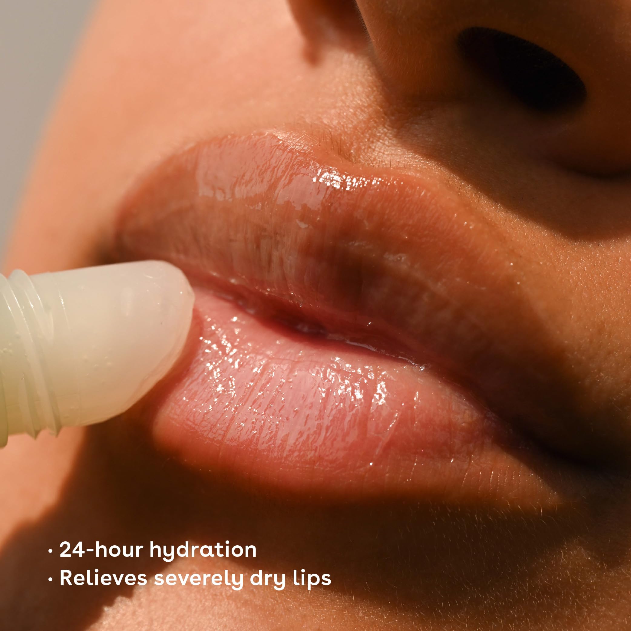 Side profile of Eos The Hero lip repair tube