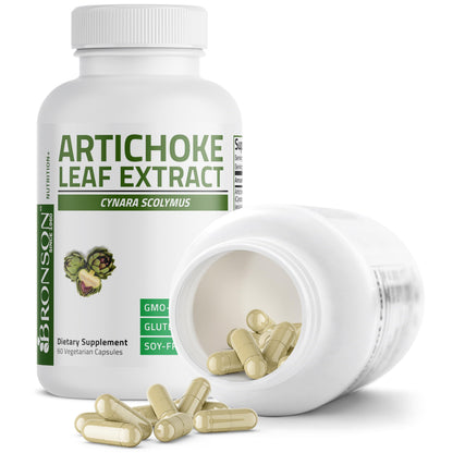 USA imported Bronson Artichoke Leaf Extra Strength clean conscious formula bottle back details