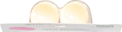 Close up of Eos organic lip balm stick branding