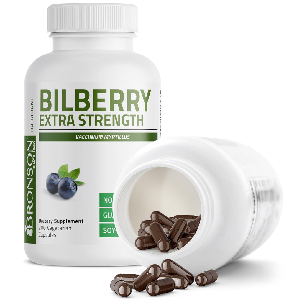 Authentic USA imported Bronson eye health capsules bottle displayed on a clean background