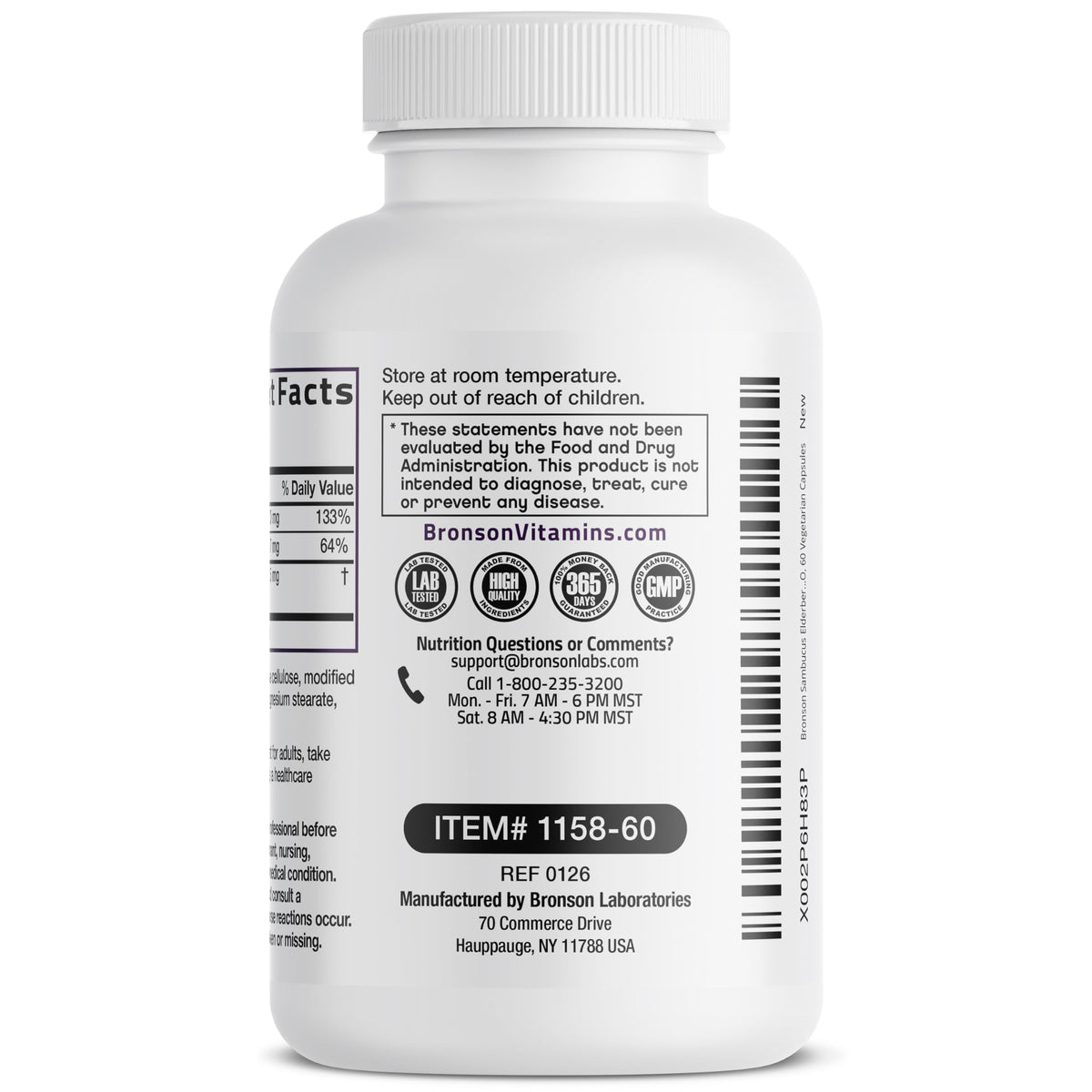 Bronson triple action immune support vegetarian capsules storage and dosage instructions view
