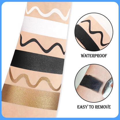 Application of waterproof cream paint on skin model
