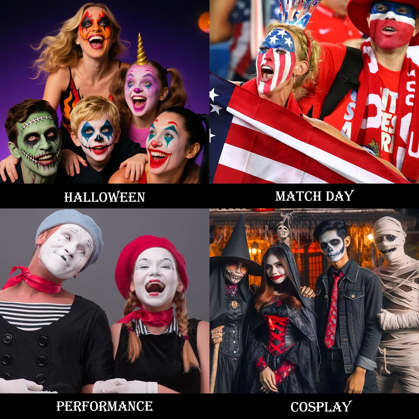 BEFIVECOK face and body paint kit product packaging view