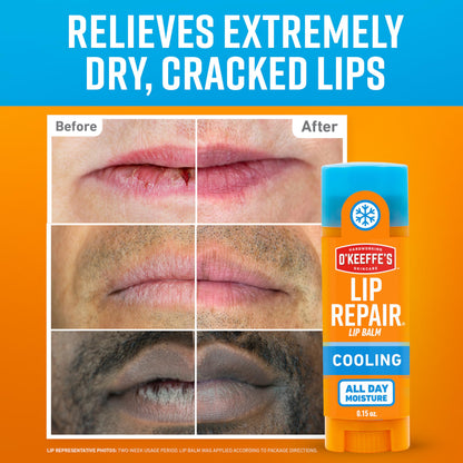 O'Keeffe's twin pack lip balm sticks for dry lips