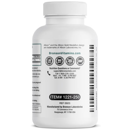 Premium quality trace mineral supplement by Bronson with allergen free seals
