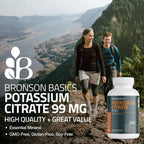 Bronson Potassium Citrate ingredient details and directions panel