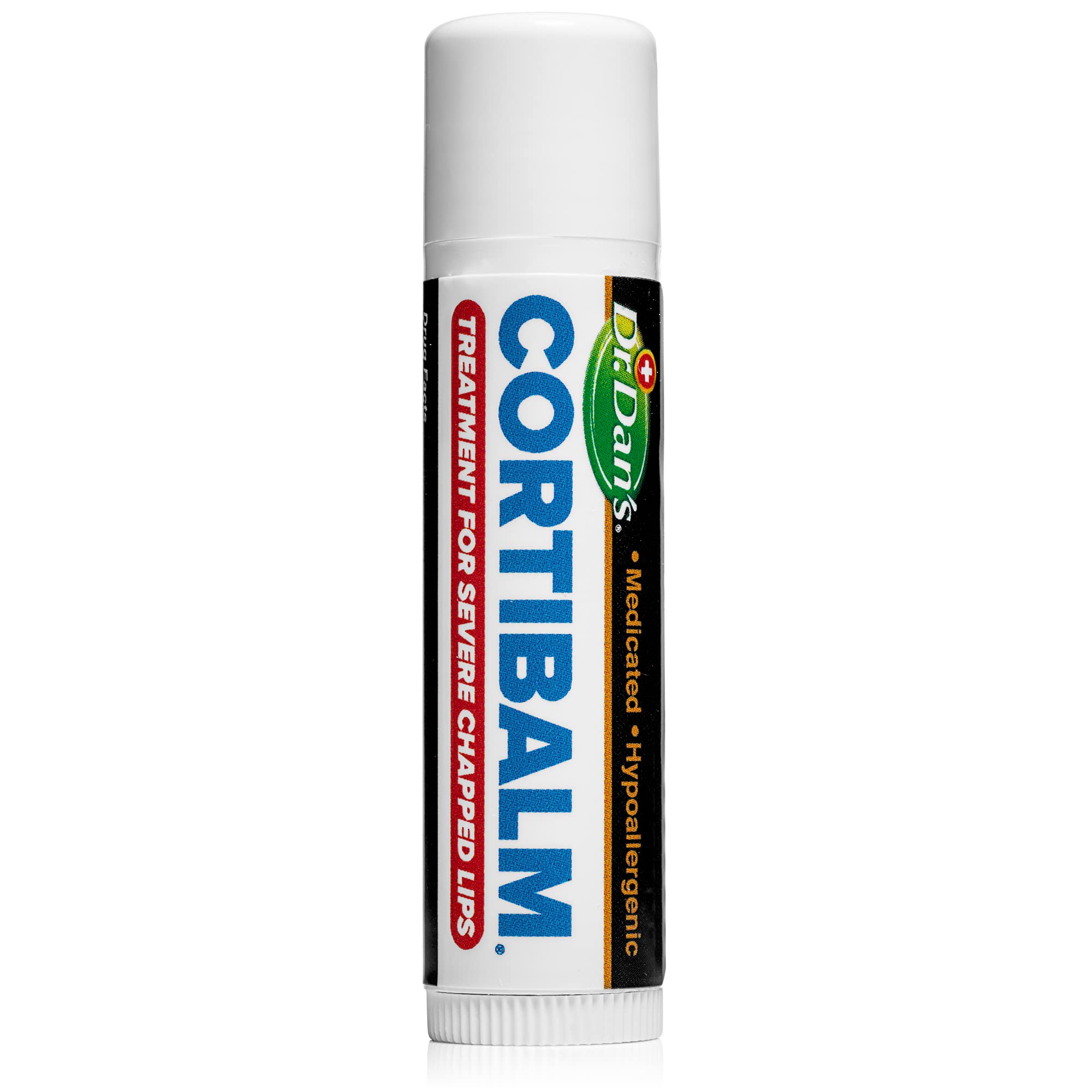 Close up of Dr. Dan's Cortibalm label and branding