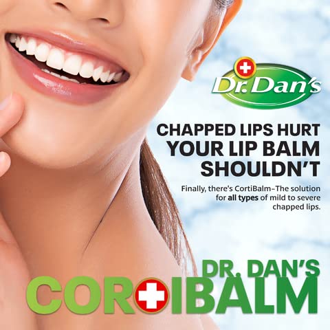 Close up view of Dr. Dan's Cortibalm healing lip balm tubes