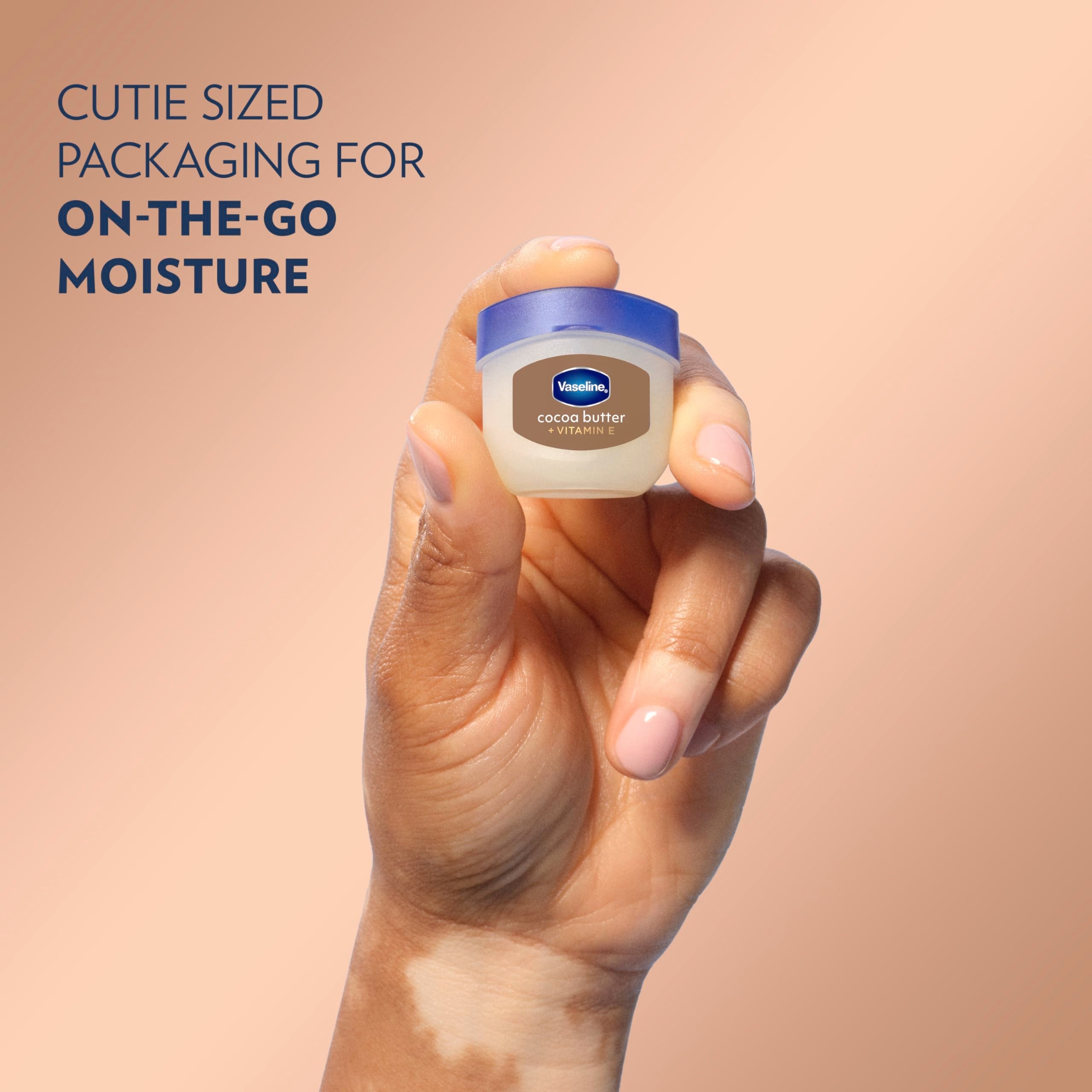 Texture of Vaseline cocoa butter lip balm