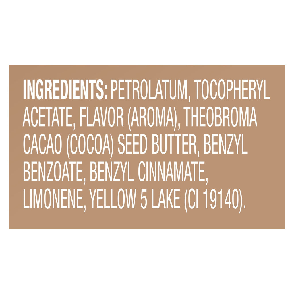 Back view of Vaseline Lip Therapy twin pack with ingredients