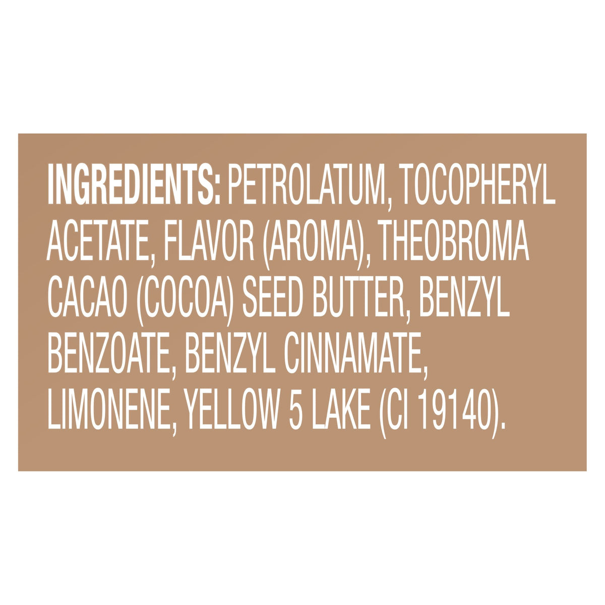 Back view of Vaseline Lip Therapy twin pack with ingredients