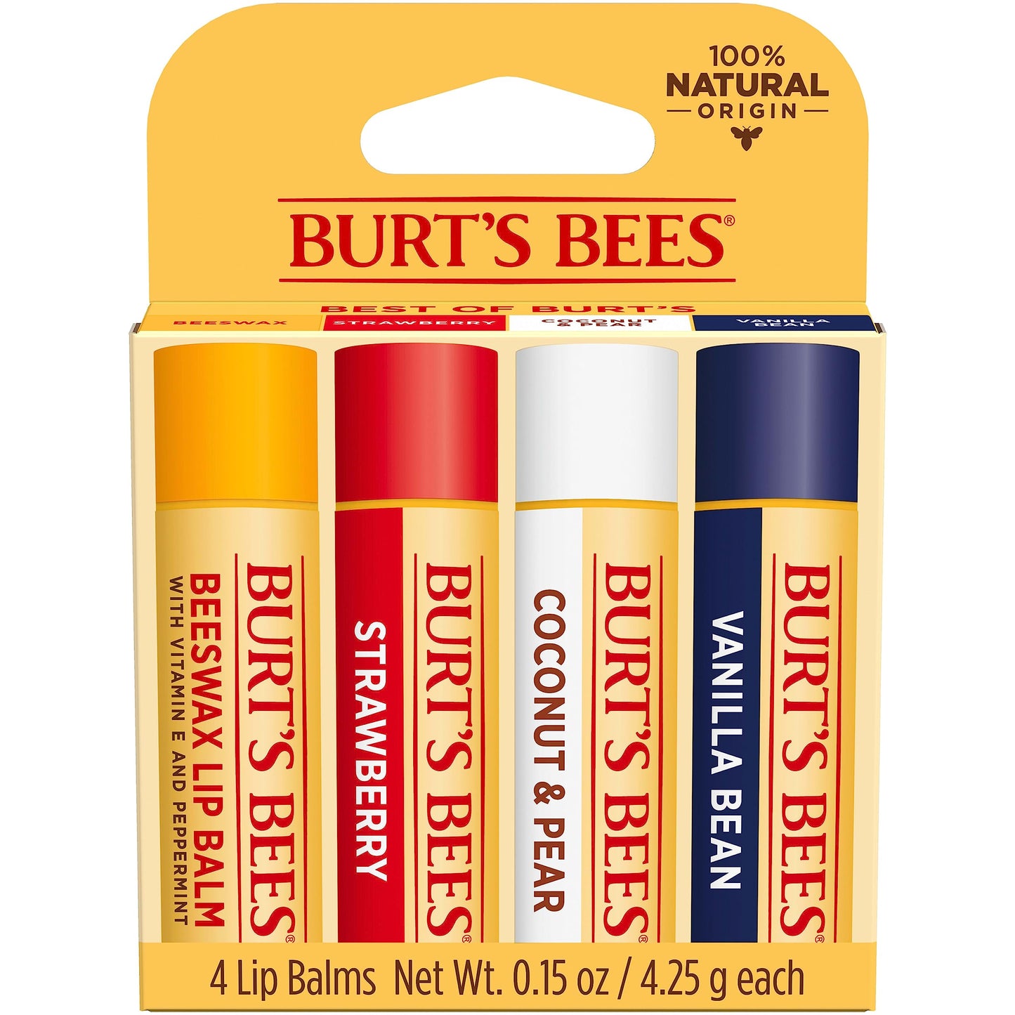 Premium Burt's Bees moisturizing lip care collection imported for Indian beauty routines.