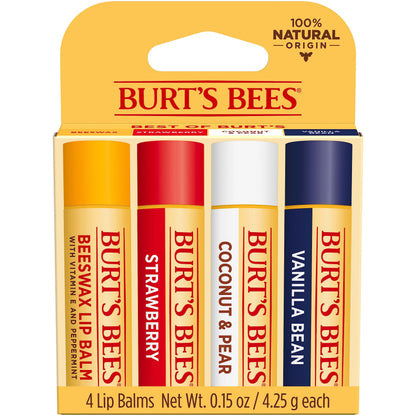 Premium Burt's Bees moisturizing lip care collection imported for Indian beauty routines.