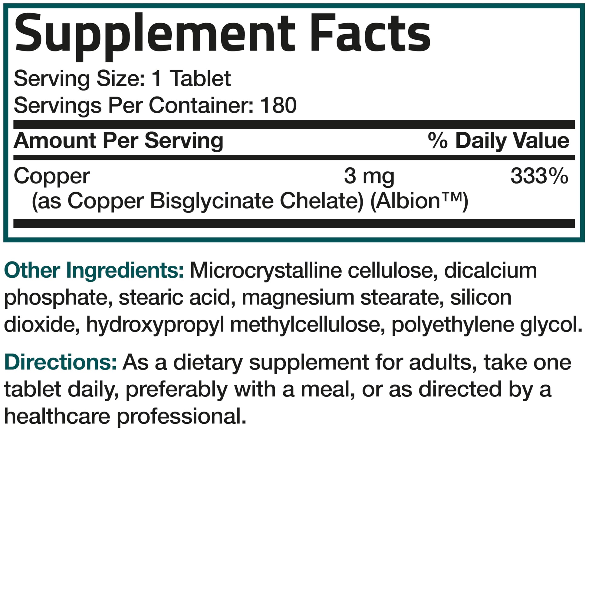 Bronson copper bisglycinate dietary supplement showing vegetarian friendly certification details