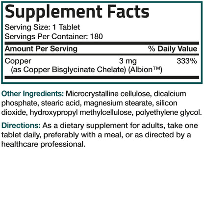 Bronson copper bisglycinate dietary supplement showing vegetarian friendly certification details