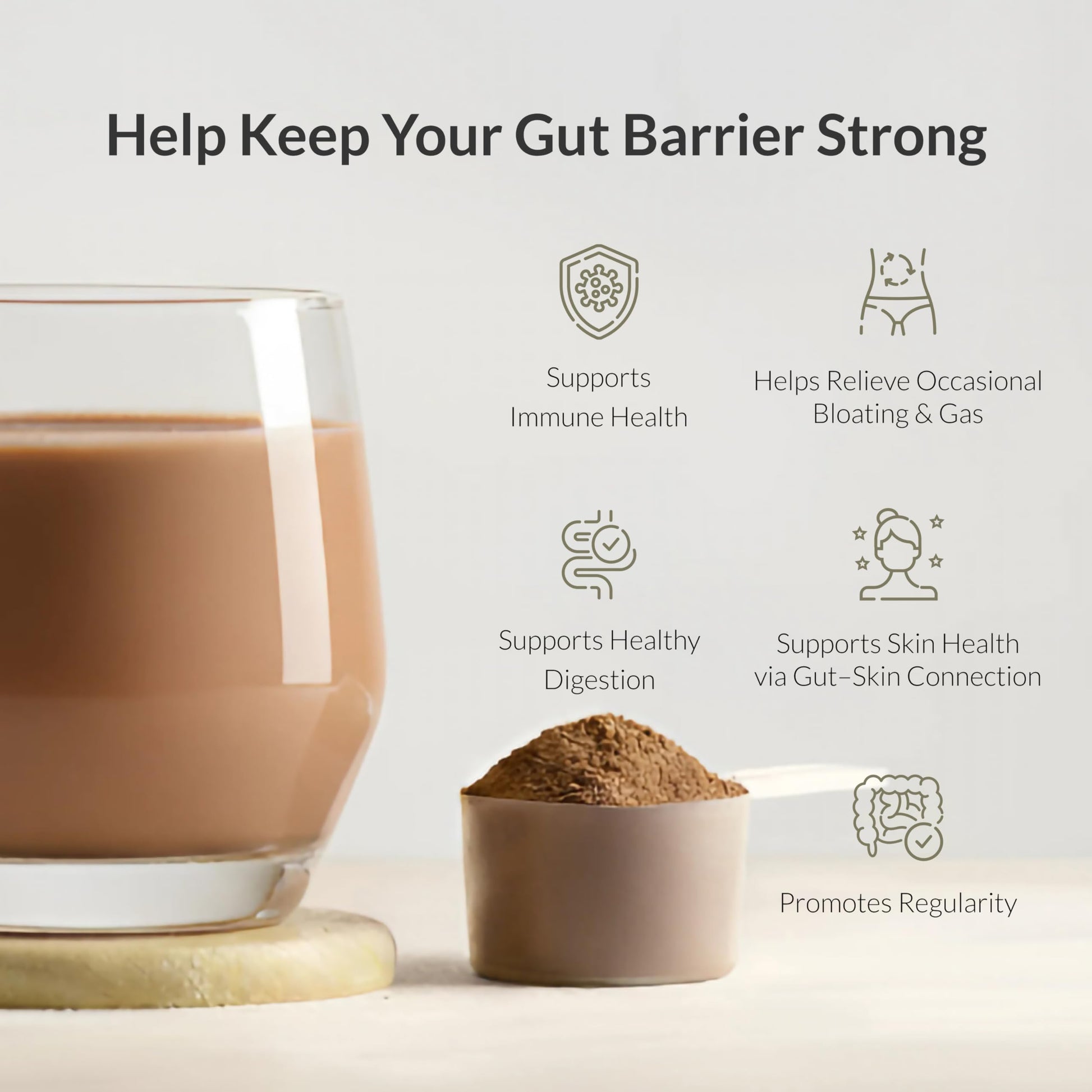 BIOptimizers gut health supplement packaging showing ingredients and 30 servings details