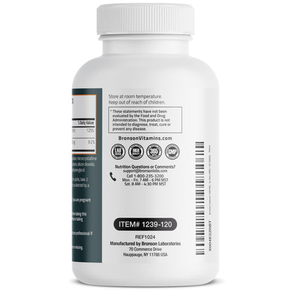 Bronson Vitamins Calcium D3 dietary supplement packaging close up