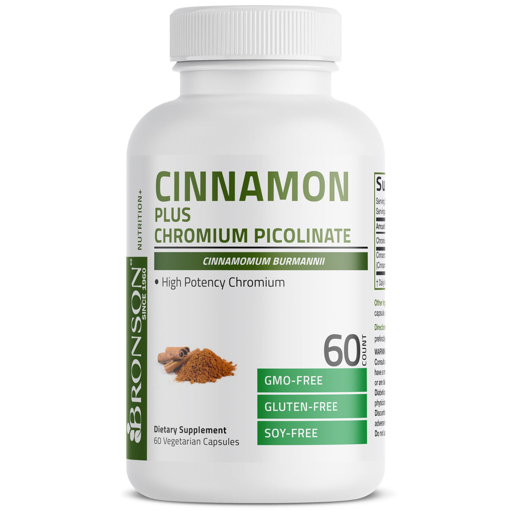 Bronson high potency cinnamon and chromium vegetarian capsules