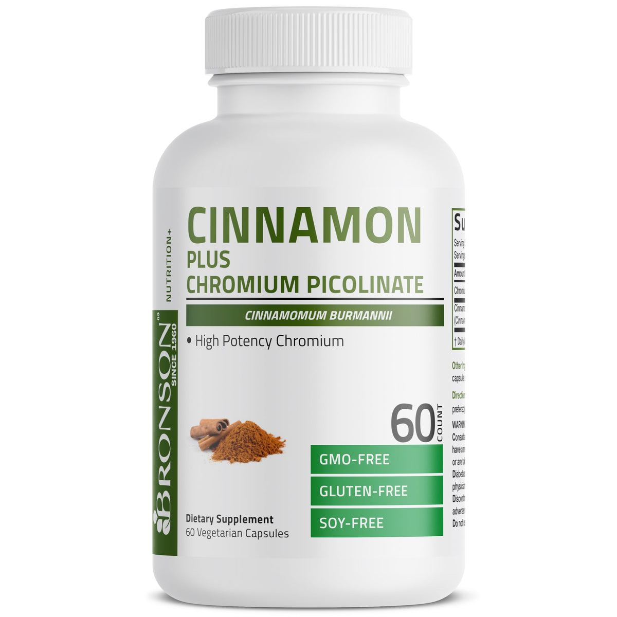 Bronson high potency cinnamon and chromium vegetarian capsules