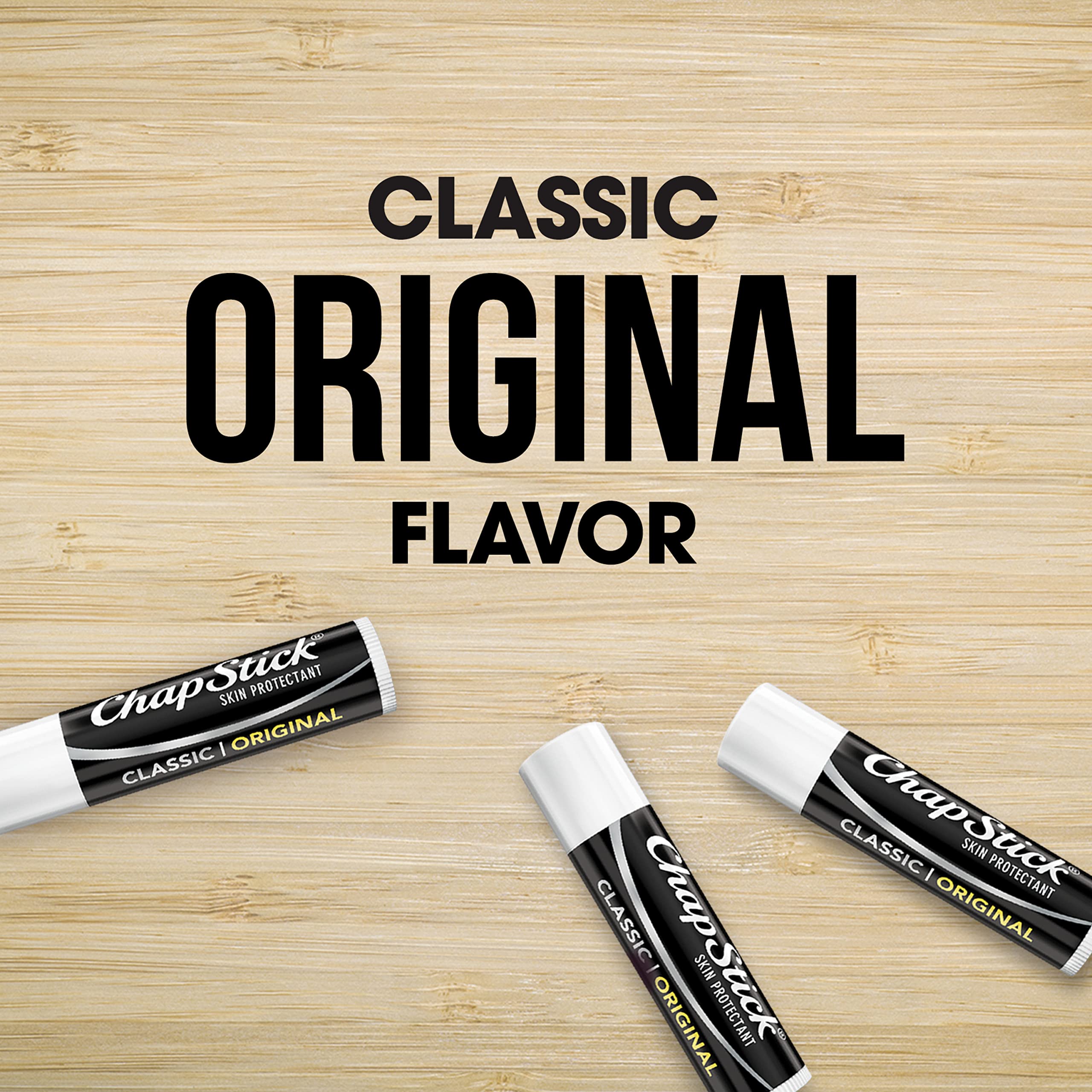 Colorless unflavored ChapStick lip care tubes for chapped lips