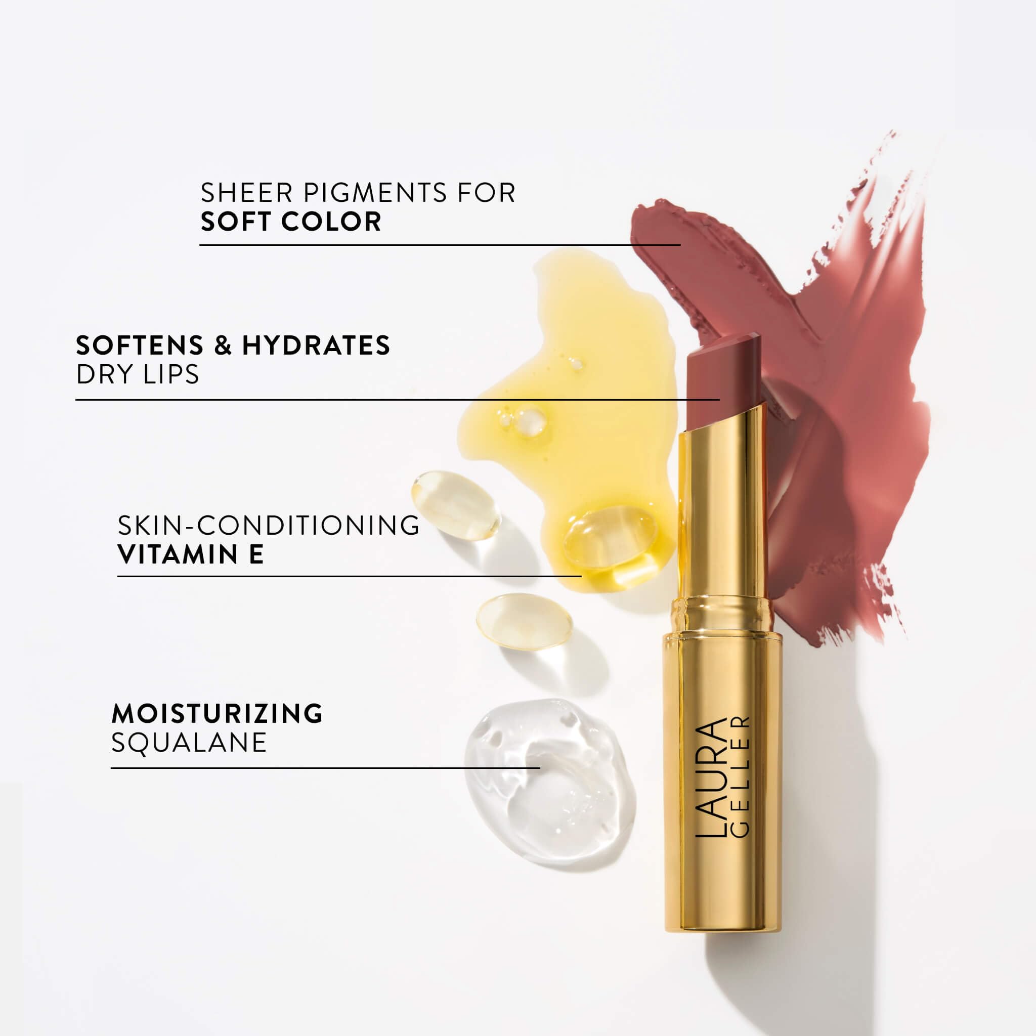 Swatch of A Latte Love jelly balm on skin